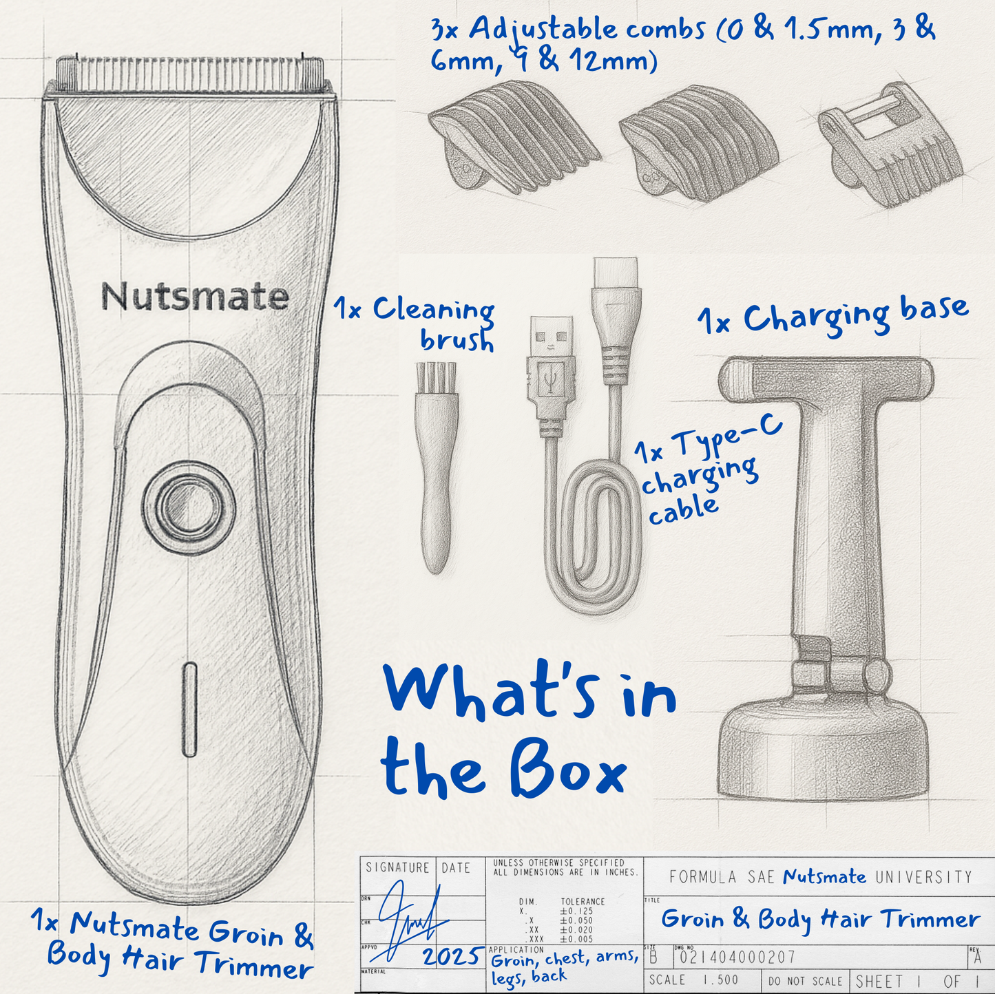 Nutsmate Groin & Body Hair Trimmer