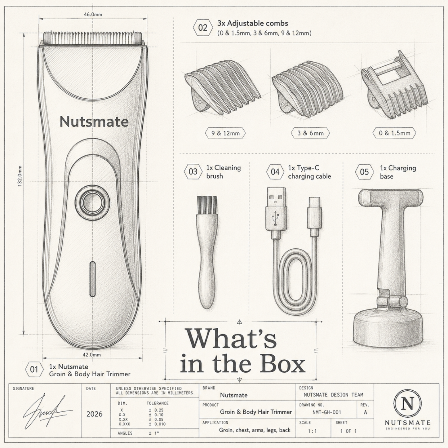 Nutsmate Groin & Body Hair Trimmer
